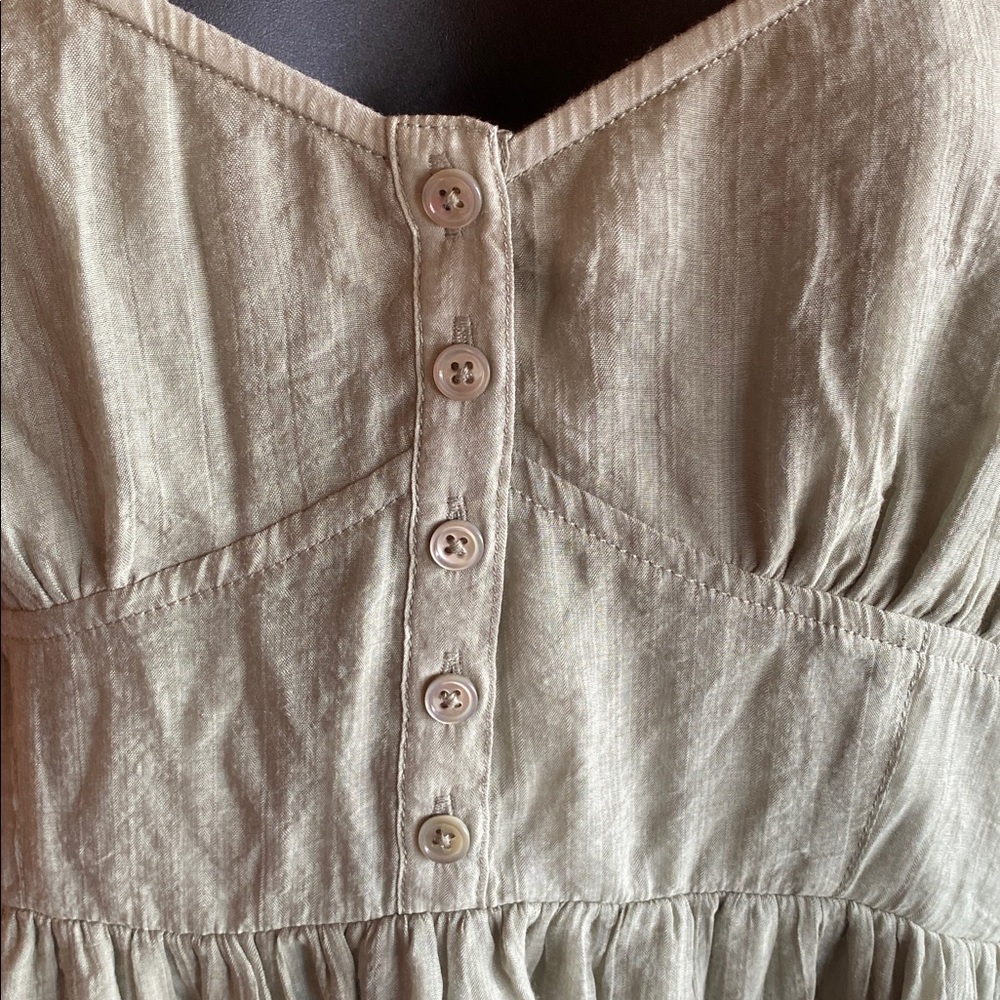 Oak & Fort NWT LINED CRINKLE VIOLE MIDI DRESS - Picture 5 of 12
